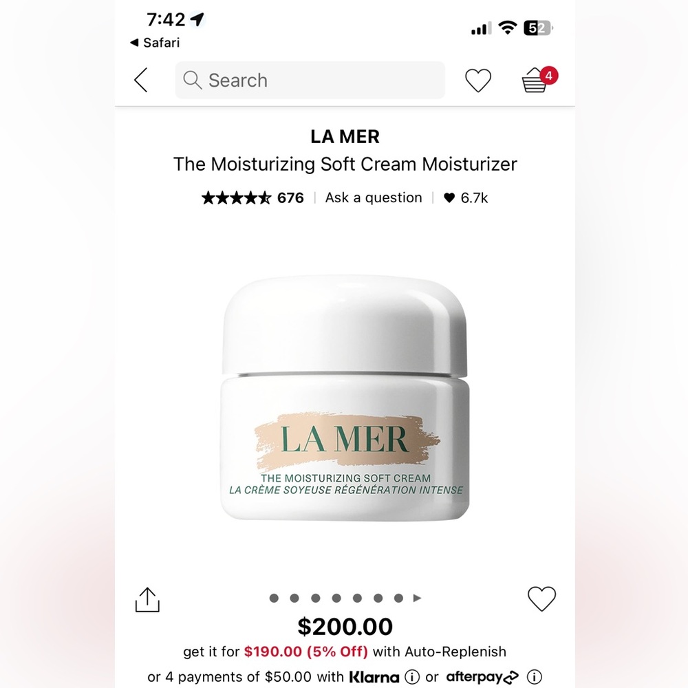 Brand new in wrapping La Mer- The moisturizing, soft cream moisturizer